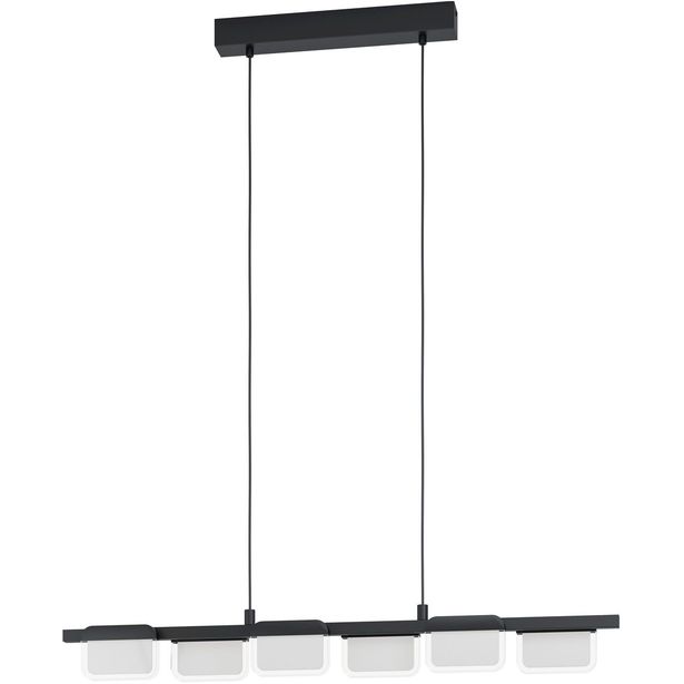 LED Riippuvalaisin Eglo Ervidel 6-osainen musta himmennin