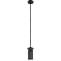 LED-Riippuvalaisin Eglo Pinto textil 1, 10W, Ø12cm, musta 