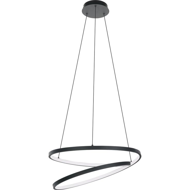LED Riippuvalaisin Eglo Ruotale 37W Ø55cm musta valkoinen