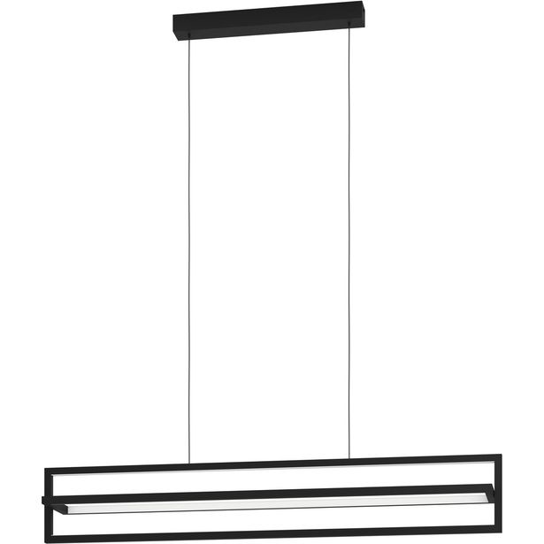 LED Riippuvalaisin Eglo Siberia 34W 78x16cm kaukosäädin musta valkoinen