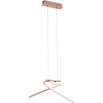 LED-Riippuvalaisin Palozza, 70,5cm, ruusukulta