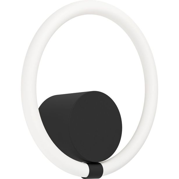 LED Seinävalaisin Eglo Caranacoa 11 5W Ø26cm musta valkoinen