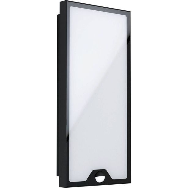 LED Seinävalaisin Eglo Casazza 20x40cm musta liiketunnistin