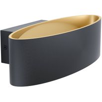 LED-Seinävalaisin Eglo Maccacari, 27x7,5cm, musta/kulta