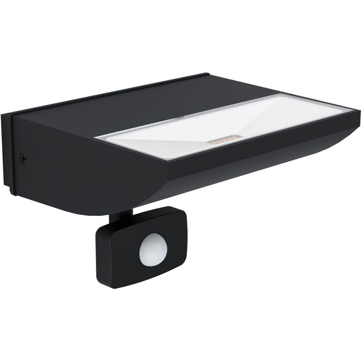 LED Seinävalaisin Eglo Sorronaro 17x5cm musta liiketunnistin