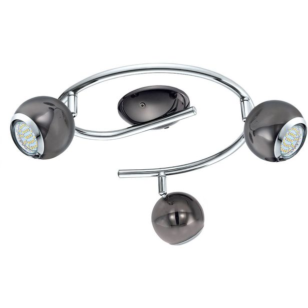 LED Spottivalaisin Eglo Bimeda 29cm musta/nikkeli