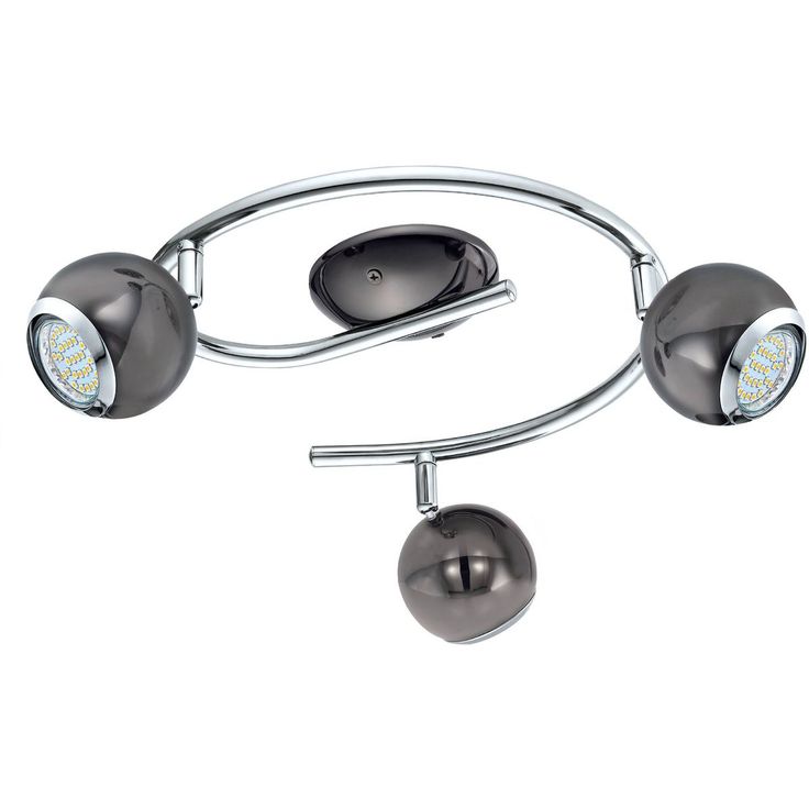 LED Spottivalaisin Eglo Bimeda 29cm musta/nikkeli