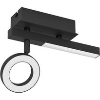 LED-Spottivalaisin Eglo Cardillio 2, 2.2W, 22,5x6,5x16,5cm, musta/valkoinen