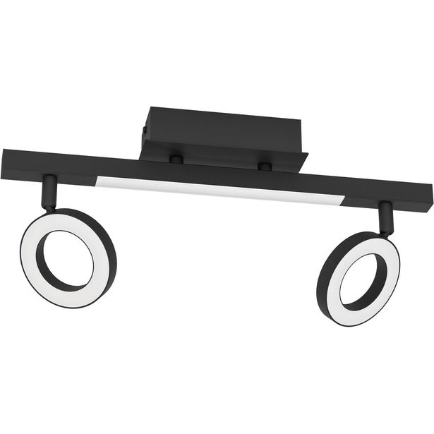 LED Spottivalaisin Eglo Cardillio 2 2 osainen 38 5x8 5x17 5cm musta valkoinen 