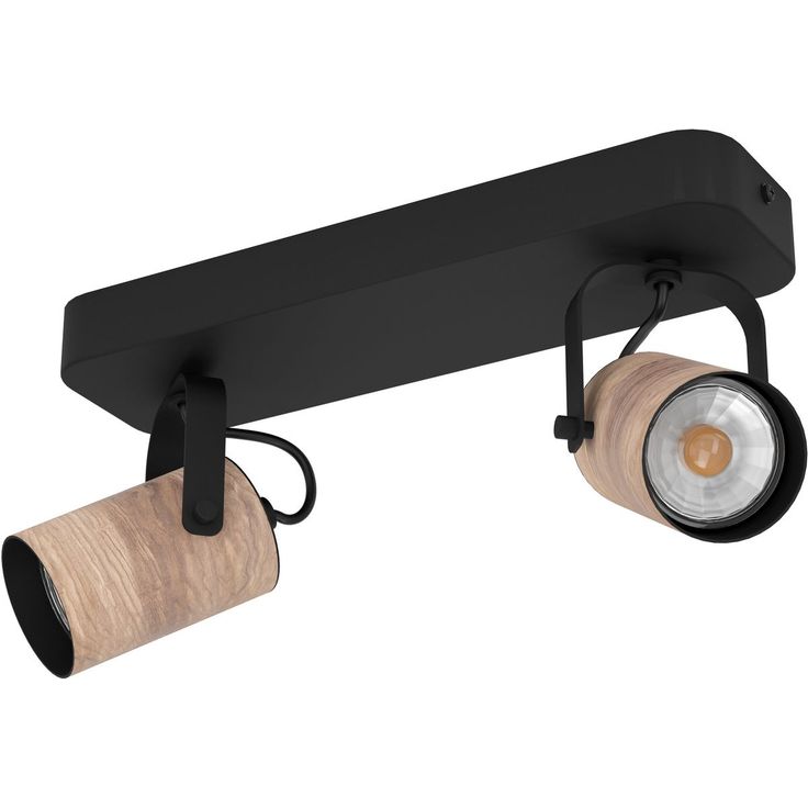 LED Spottivalaisin Eglo Cayuca 2 osainen 28x10cm musta puu