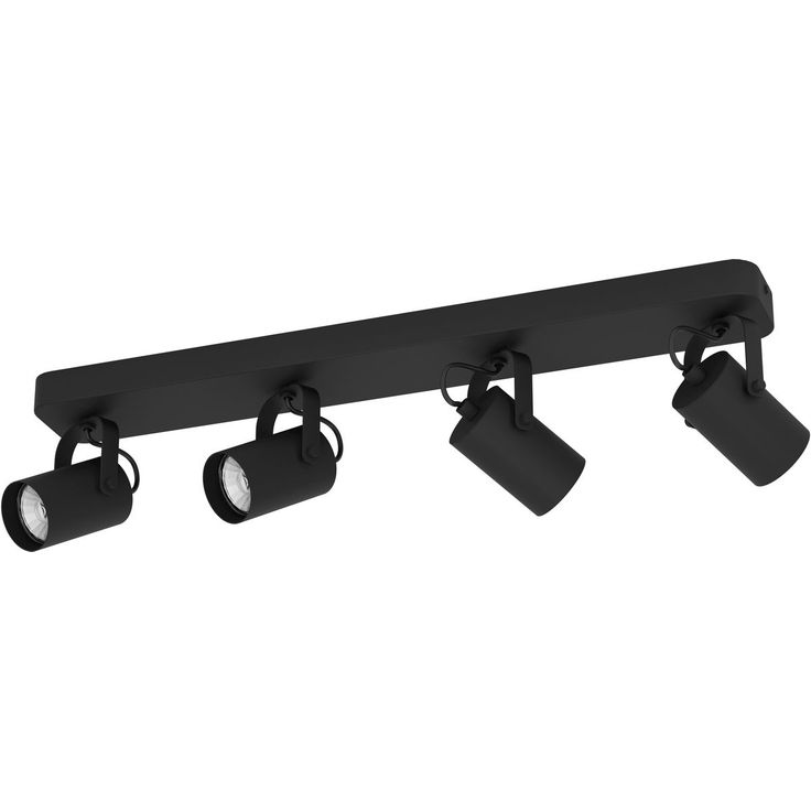 LED Spottivalaisin Eglo Sorego 4 osainen 58x10x12cm musta