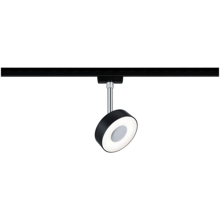 LED-Spottivalaisin kiskoon Paulmann URail Circle 147mm 4000K himmennettävä mattamusta/kromi