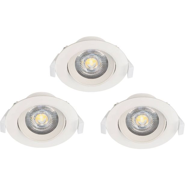 LED Upotettava alasvalosetti Eglo Sartiano 3x5W Ø9cm valkoinen