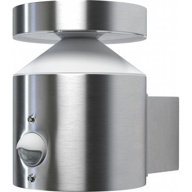 LED-seinävalaisin Ledvance Endura Style Cylinder Wall 6W, teräs, liiketunnistin