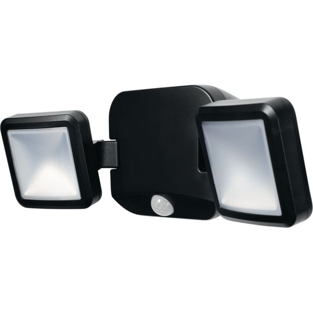 LED-seinävalaisin Ledvance Battery Spotlight Double paristokäyttöinen, musta, liiketunnistin