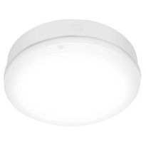 LED-plafondi Ledvance Bulkhead, Ø250mm, 3000K, IP65, valkoinen