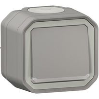 Kontrollivalollinen vaihtokytkin Legrand Plexo 10 A IP55 pinta, harmaa