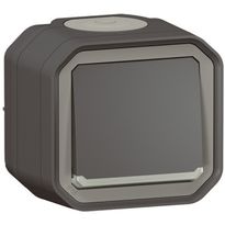 Kontrollivalollinen vaihtokytkin Legrand Plexo 10 A IP55 pinta, antrasiitti