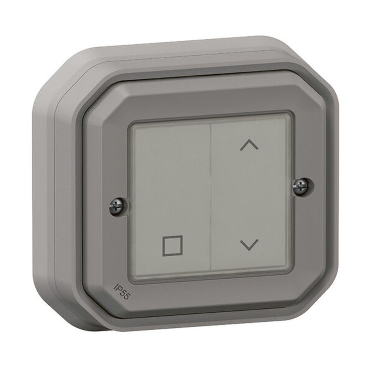 Langaton verhokytkin Legrand Plexo with Netatmo IP55 pinta, paristoton, harmaa