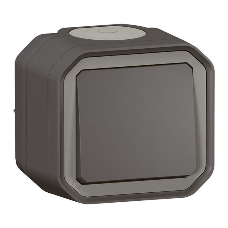Vaihtokytkin/painike Legrand Plexo 10 A IP55 pinta, antrasiitti