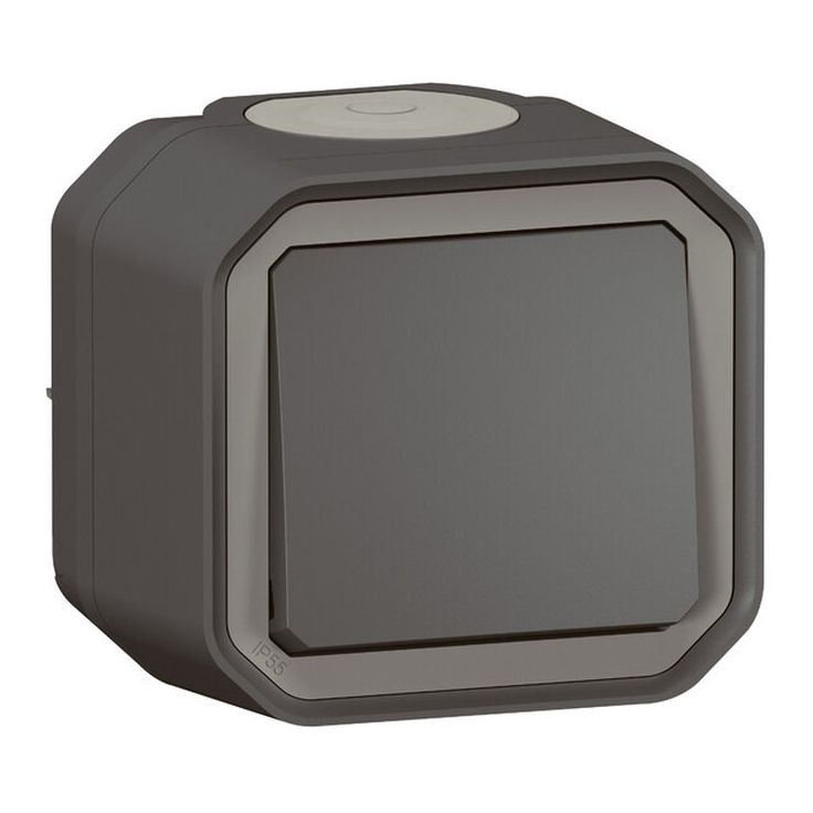 Painike Legrand Plexo 10 A IP55 pinta, antrasiitti