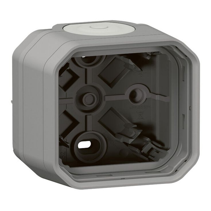 Pintakotelo Legrand Plexo 1-osainen IP55 2 kalvoläpivientiä, harmaa