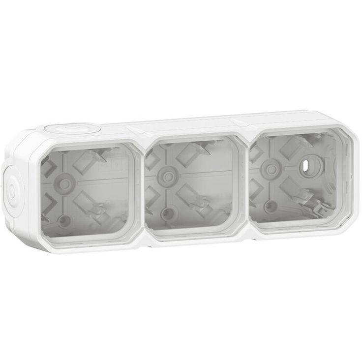 Pintakotelo Legrand Plexo 3-osainen IP55 5 kalvoläpivientiä, valkoinen