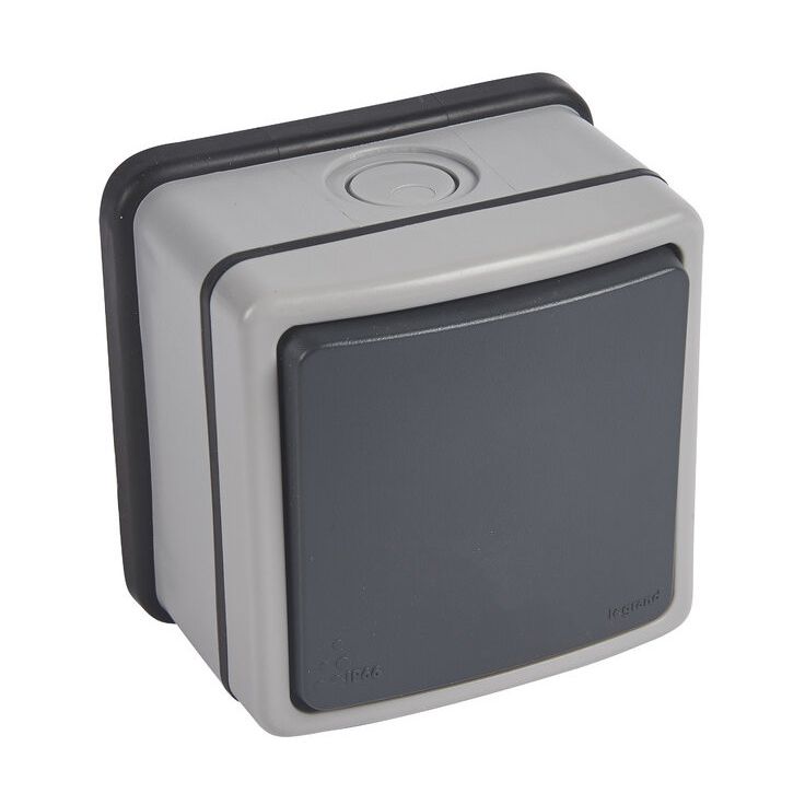 Vaihtokytkin Legrand Plexo 66 20 A IP66 pinta, harmaa