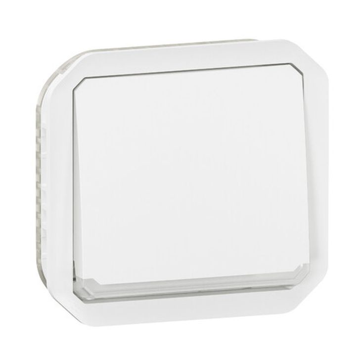 Vaihtokytkin Legrand Plexo 10 A IP55 hakuvalolla, mekanismi, valkoinen