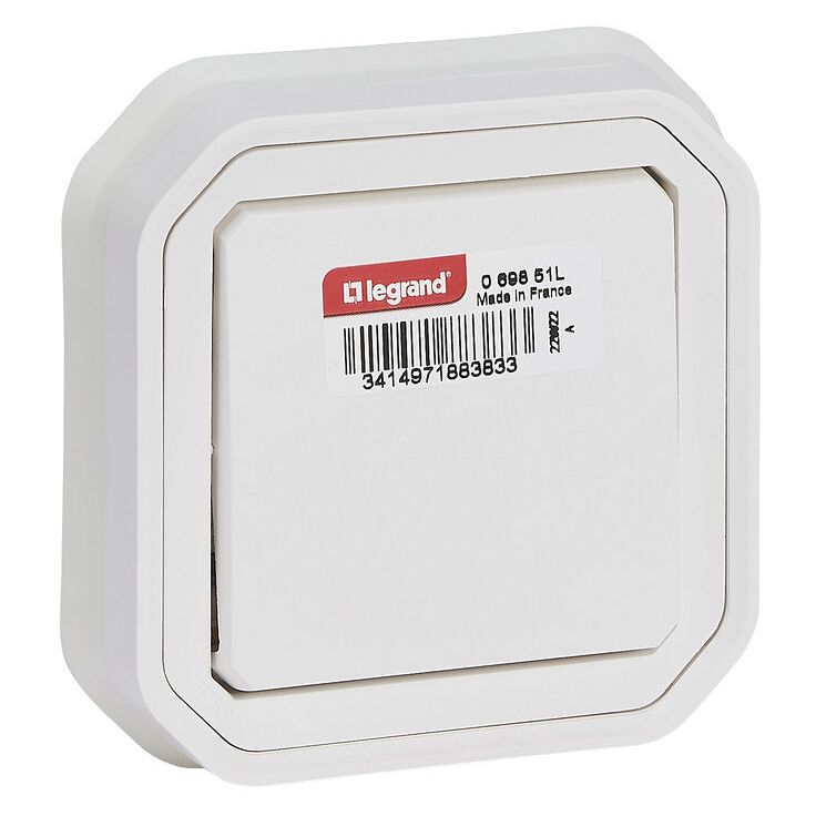 Vaihtokytkin Legrand Plexo 10 A IP55 uppo, valkoinen