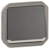 Vaihtokytkinmekanismi Legrand Plexo hakuvalolla 10 A IP55, antrasiitti