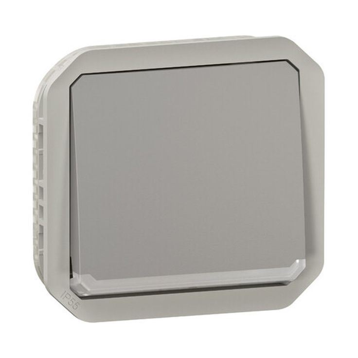 Vaihtokytkinmekanismi Legrand Plexo hakuvalolla 10 A IP55, harmaa