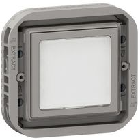 Merkkivalo Legrand Plexo LED 0,2/1 W IP55, harmaa/valkoinen