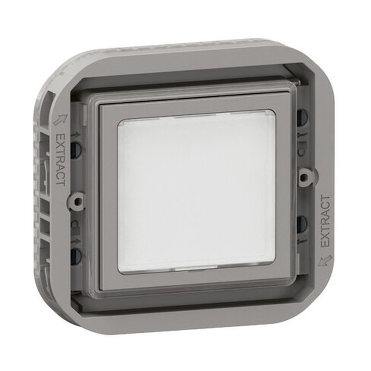 Merkkivalo Legrand Plexo LED 0,2/1 W IP55, harmaa/valkoinen