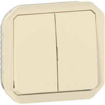 Kaksoismonitoimikytkin/-painikemekanismi Legrand Plexo 10 A IP55, beige