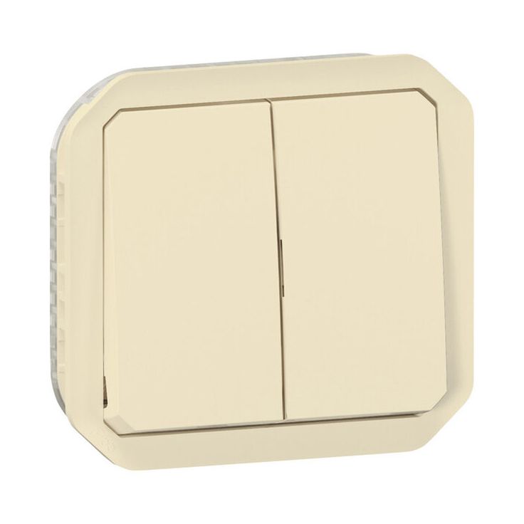 Kaksoismonitoimikytkin/-painikemekanismi Legrand Plexo 10 A IP55, beige