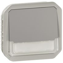 Hakuvalollinen vaihtopainikemekanismi Legrand Plexo 10 A IP55 12 V hakuvalolla, harmaa