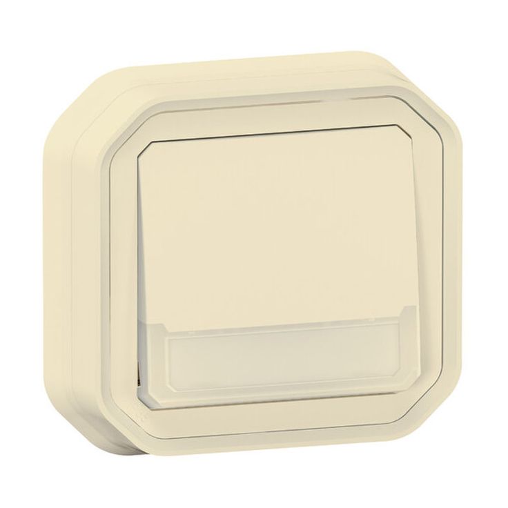 Hakuvalollinen vaihtopainike Legrand Plexo 10 A IP55 uppo 12 V hakuvalolla, beige