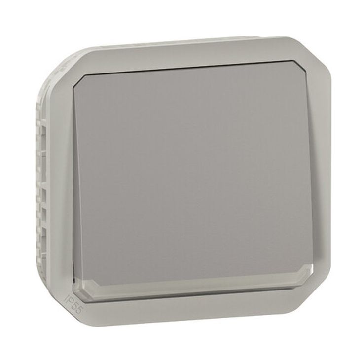 Vaihtopainikemekanismi Legrand Plexo hakuvalolla 10 A IP55, harmaa