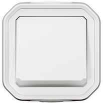 Hakuvalollinen vaihtopainike Legrand Plexo 10 A IP55 uppo kiinnityskynsillä, vaihdettava LED, valkoinen