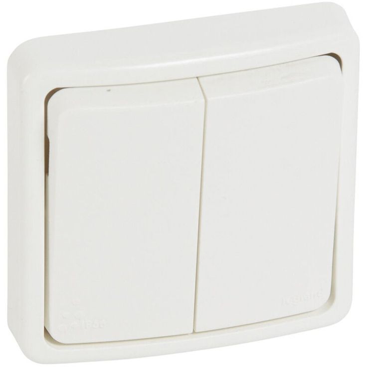 Kaksoisvaihtokytkin Legrand Plexo 66 20 A IP66 uppo, valkoinen
