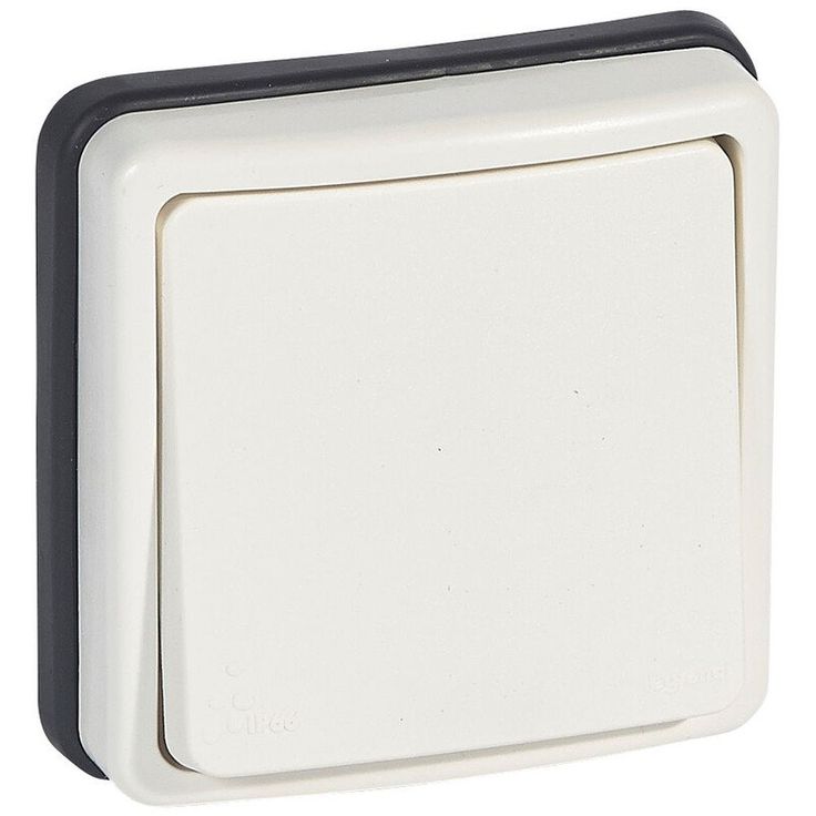 Painike Legrand Plexo 66 6 A IP66 uppo merkkivalolla, valkoinen