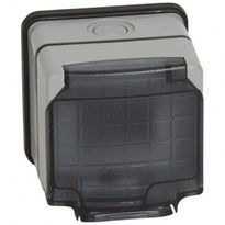 Adapteri Legrand Plexo 66 Mosaic/Arteor 2 moduulia IP66 pinta, harmaa