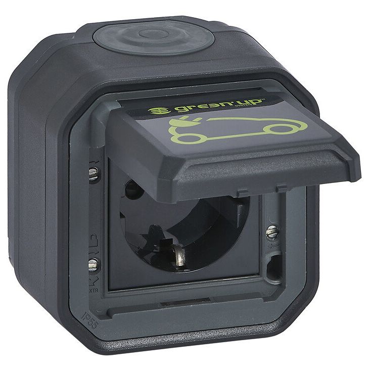 Latauspistorasia Legrand Green'Up 16 A IP55 pinta, antrasiitti