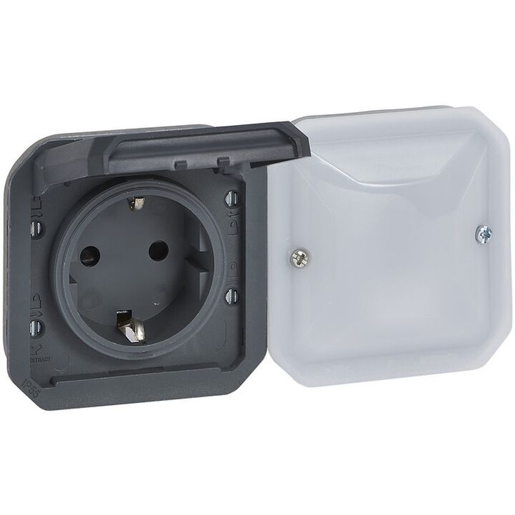 Älypistorasiamekanismi Legrand Plexo with Netatmo 16 A IP55, antrasiitti