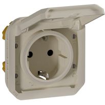 Pistorasiamekanismi Legrand Plexo 1-osainen 16 A IP55 jousiliittimillä, beige