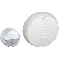 Langaton ovikello Legrand Comfort pistotulppavastaanottimella 100 m 75 dB, valkoinen