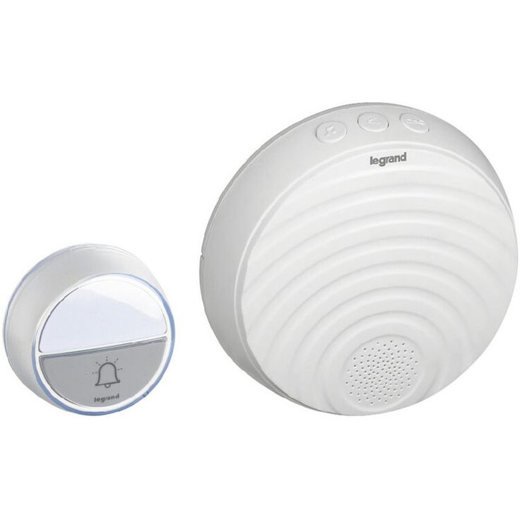 Langaton ovikello Legrand Comfort pistotulppavastaanottimella 100 m 75 dB, valkoinen