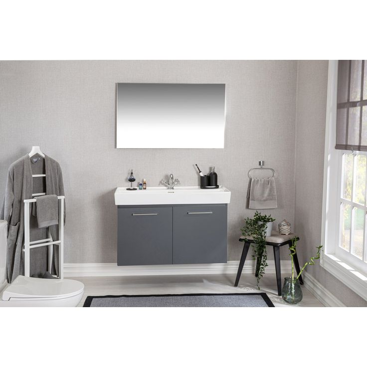 Kylpyhuoneryhmä Linento Bathroom Carlsbad 100 Grey peili