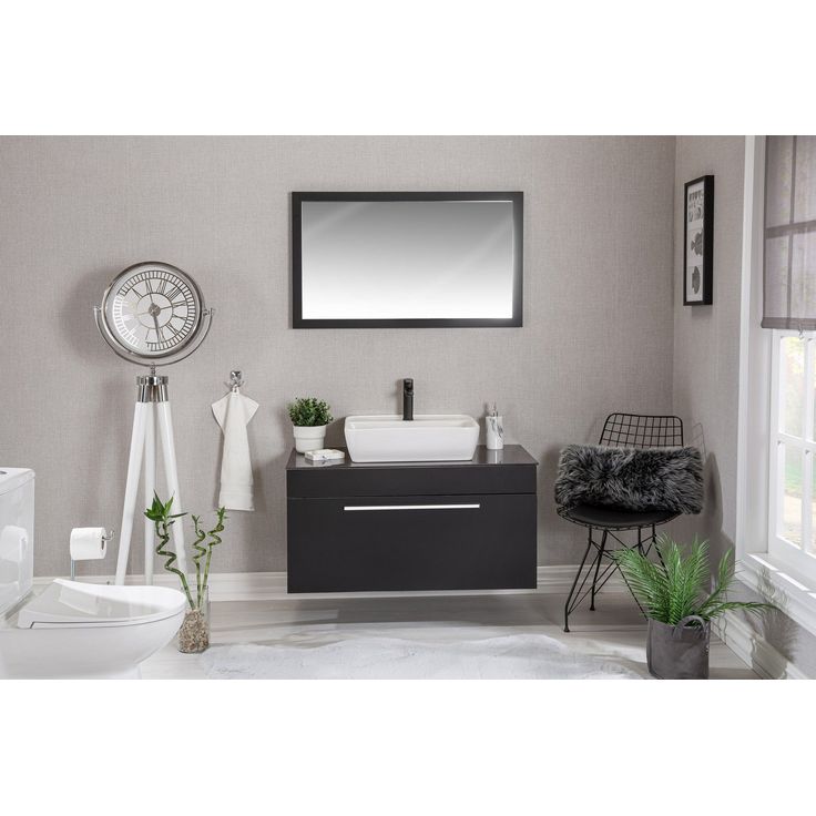 Kylpyhuoneryhmä Linento Bathroom Crater 100 Black peili